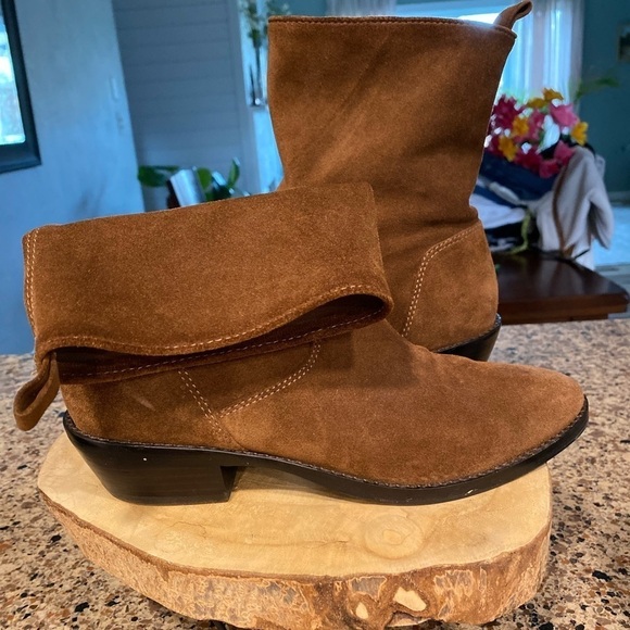 VIA SPIGA Brown suede pull on boots size 7M - Picture 2 of 9